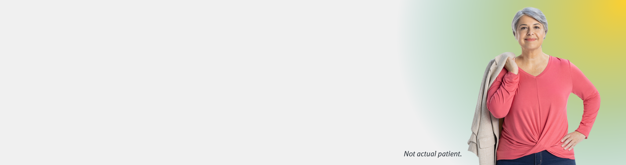 Mature woman smiling and posing