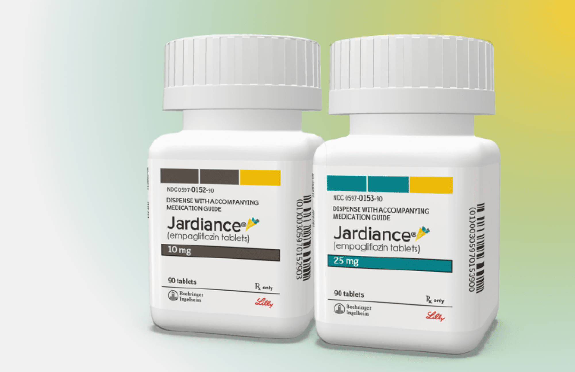 Jardiance 10mg and 25mg Pill Bottle